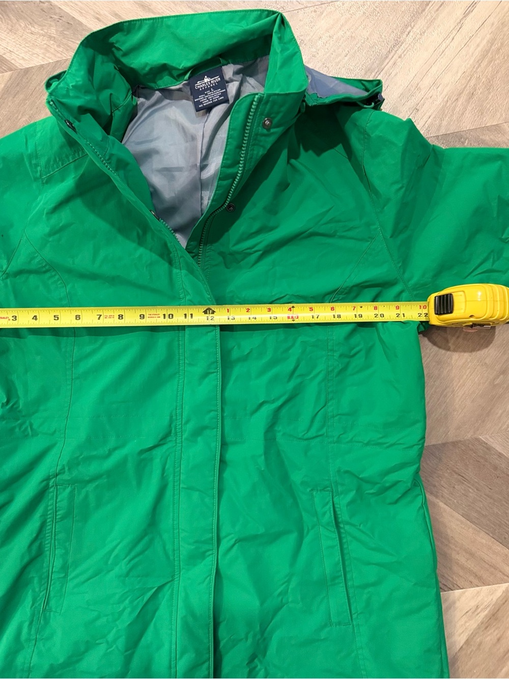 Charles River Women’s Logan Green Hooded Rain Jacket, Lightweight, Large - Picture 6 of 8